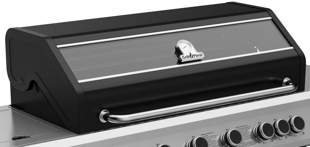 Montert Gassgrill G620E med lokk åpent