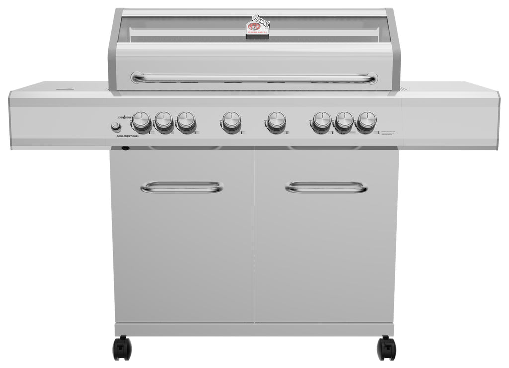 Bakside av Gassgrill G621G 6 brennere rustfritt stål bakbrenner 1. FC Köln