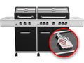 Gassgrill G750E 7 brennere rustfritt stål rist 1. FC Köln forfra
