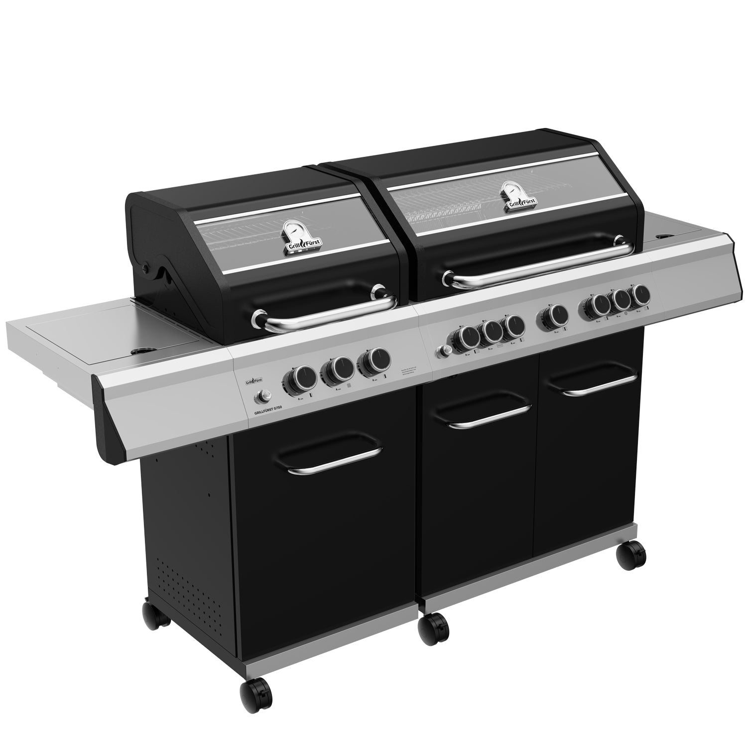 Montert Gassgrill G750E med sidebrennere