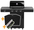 Gassgrill HEAT C-335 3 brennere Blazing Zone med grilltrekk forfra