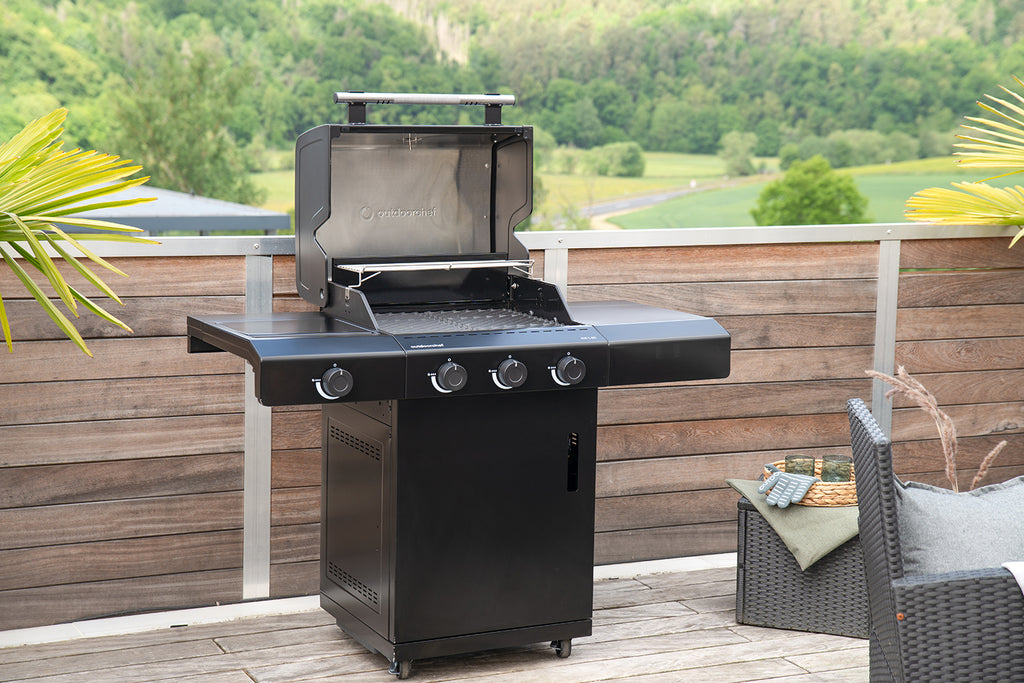 Magnetisk bestikkholder på Gassgrill HEAT C-335 3 brennere Blazing Zone