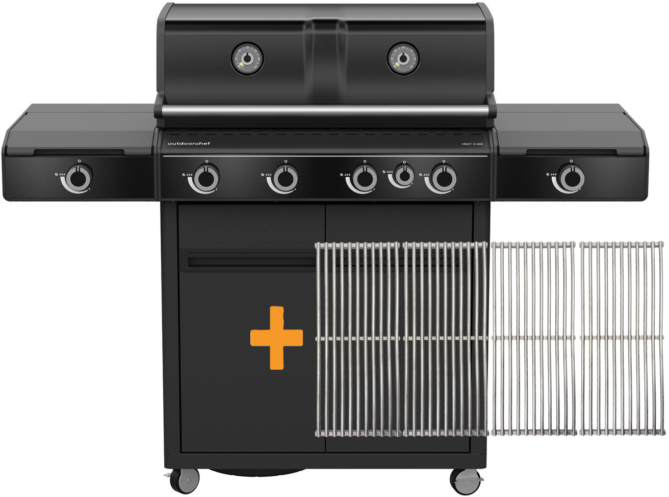 Gassgrill HEAT X-445 RB grillstasjon forfra