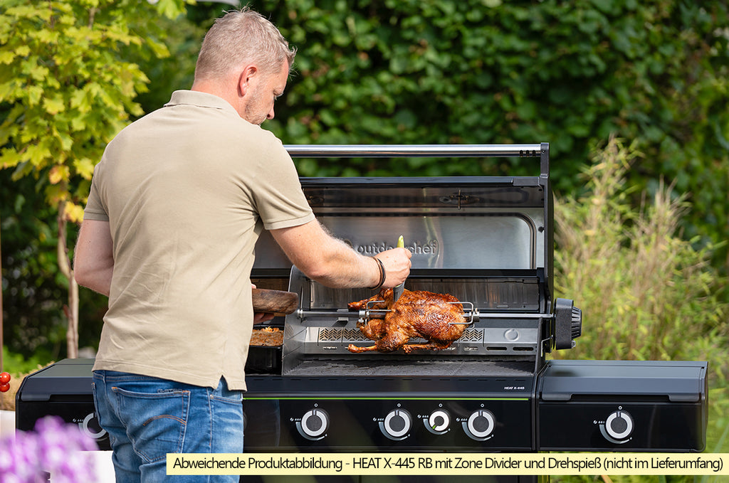 Gassgrill HEAT X-545 RB 5 brennere med bakbrenner sidebrennere
