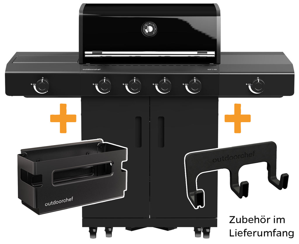 Nærbilde av den infrarøde Blazing Zone bakbrenner på Gassgrill HEAT C-435 RB