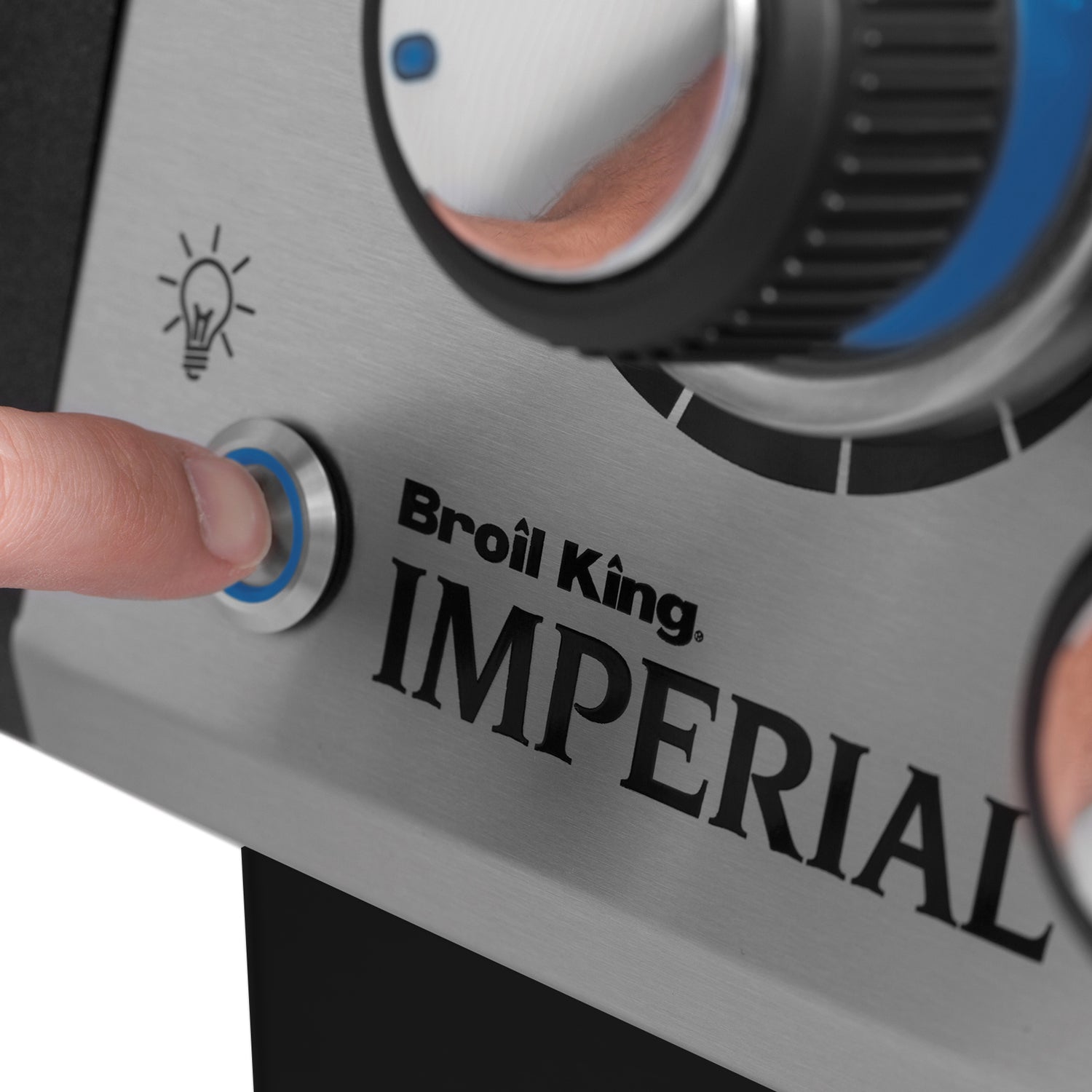 Belysning på grillflaten til Gassgrill Imperial 690 XL PRO Black IR