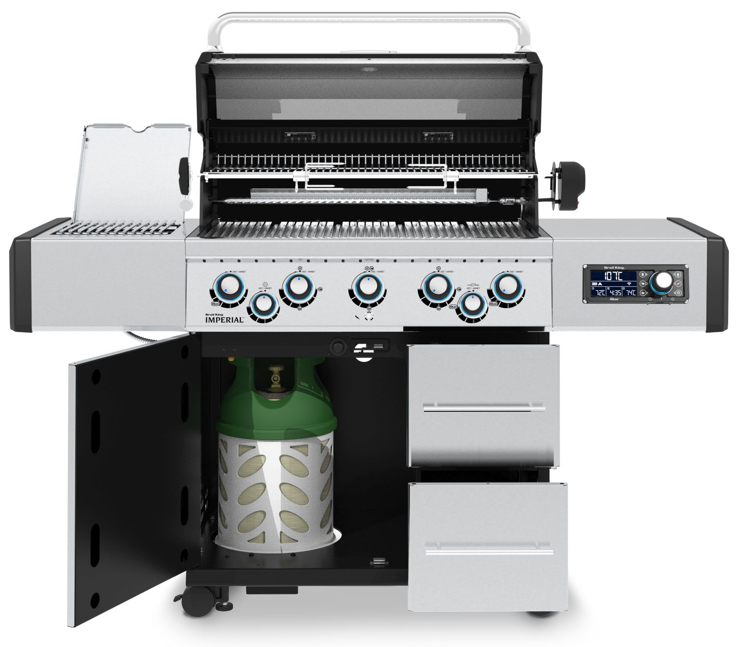 Montert Gassgrill Imperial QS 590 IR med åpent lokk