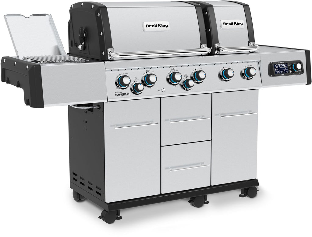Detalj av Flav-R-Cast rustfri støpejernsrist på Gassgrill Imperial QS 690 IR