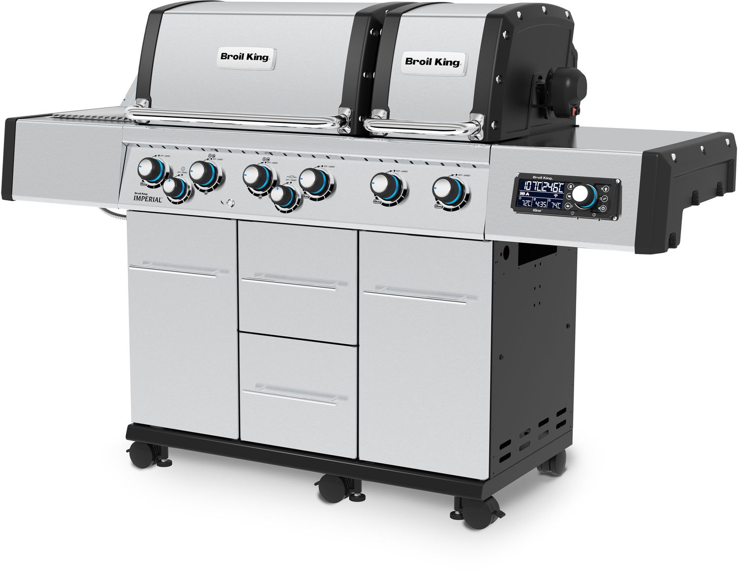 Montert Gassgrill Imperial QS 690 IR Smart Grill inkl. Blazinglas med åpen luke