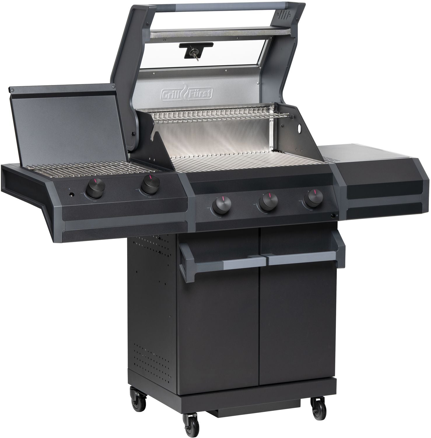 Detaljbilde av rustfritt stål grillrist på Gassgrill Independence P330E