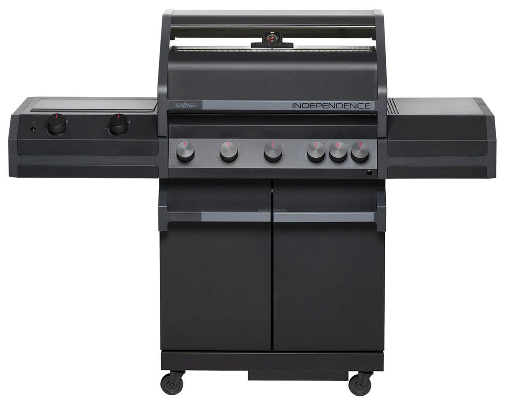 Gassgrill Independence P530E 5 brennere rustfritt stål forfra