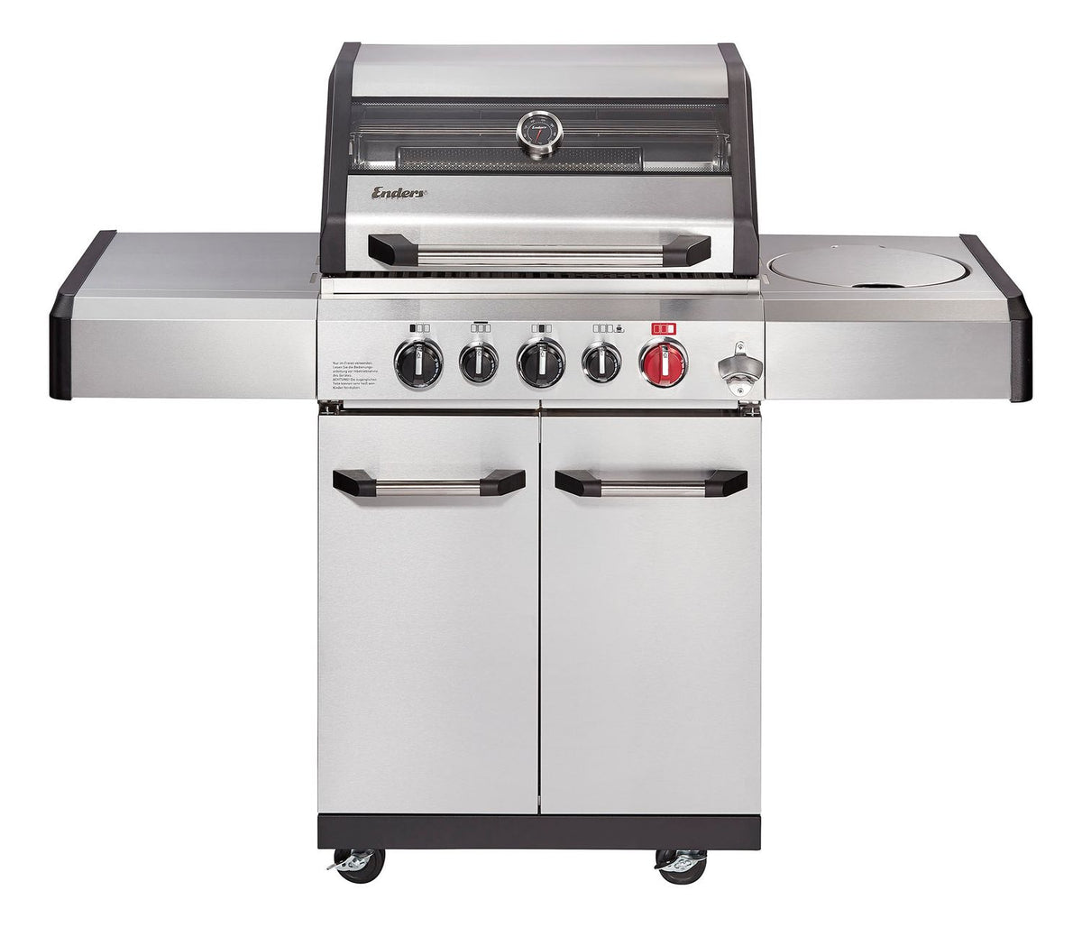 Gassgrill Kansas II Pro 3 SIK Turbo 3 brennere støpejern forfra