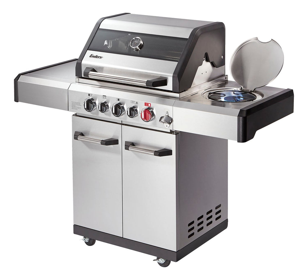 Montert Gassgrill Kansas II Pro 3 SIK Turbo 3 brennere støpejern