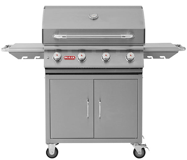 Gassgrill Lonestar Select 4 brennere rustfritt stål - BULL forfra