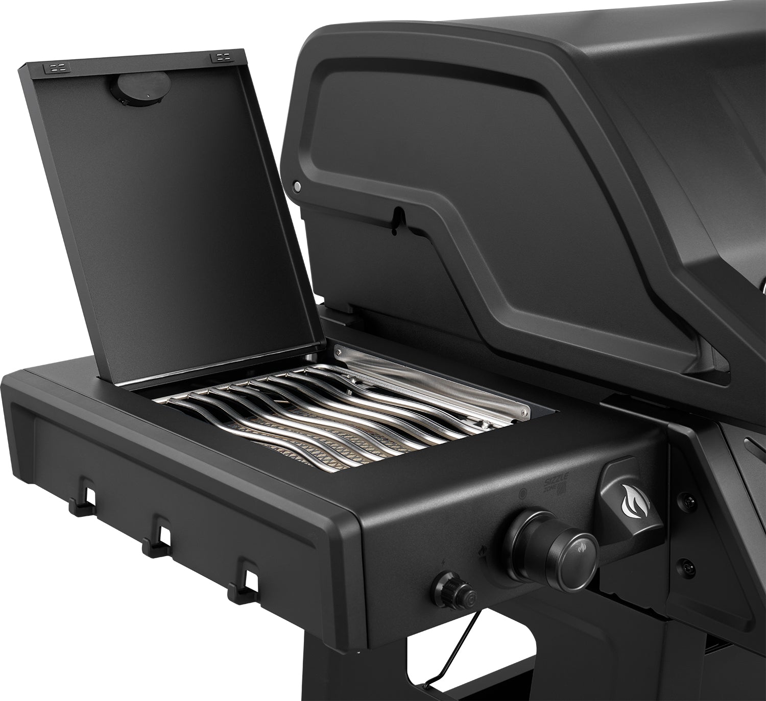 Nærbilde av Wave grillrister i rustfritt stål på Gassgrill Phantom Freestyle PRO 425 med Sizzle Zone 2026