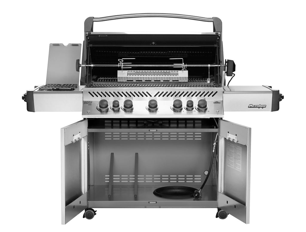 Gassgrill Prestige 665 rustfritt stål 5 brennere Sizzle Zone 2025 - Napoleon bakside