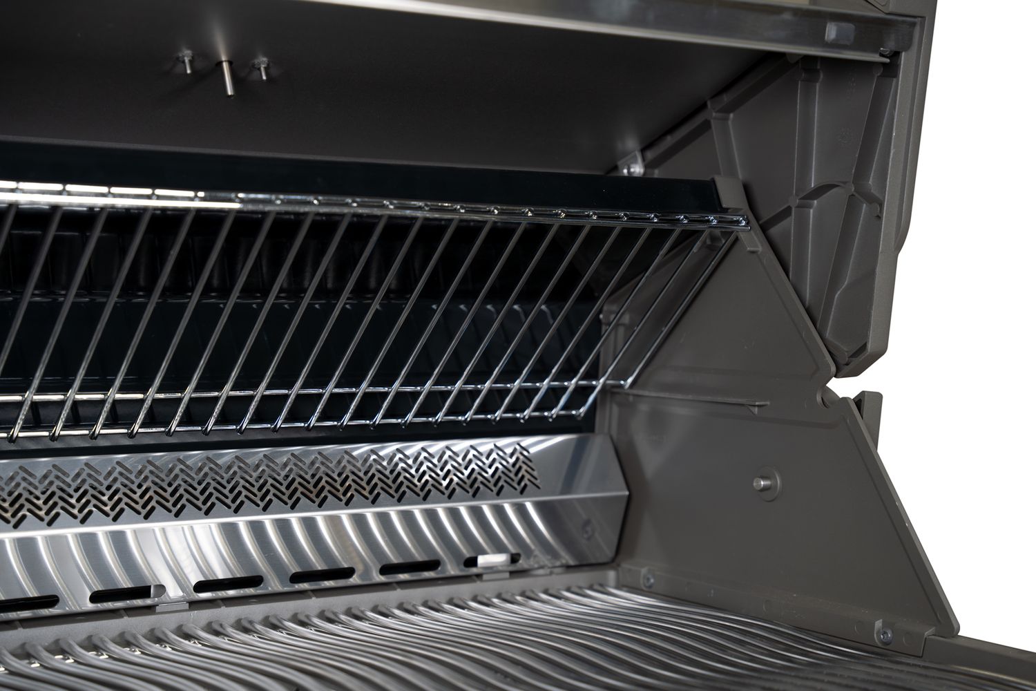 Gassgrill Prestige 665 Connected rustfritt stål belyste Safe Glow dreiebrytere