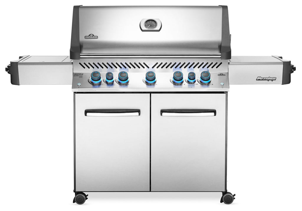 Gassgrill Prestige 665 rustfritt stål 5 brennere Sizzle Zone 2025 - Napoleon forfra