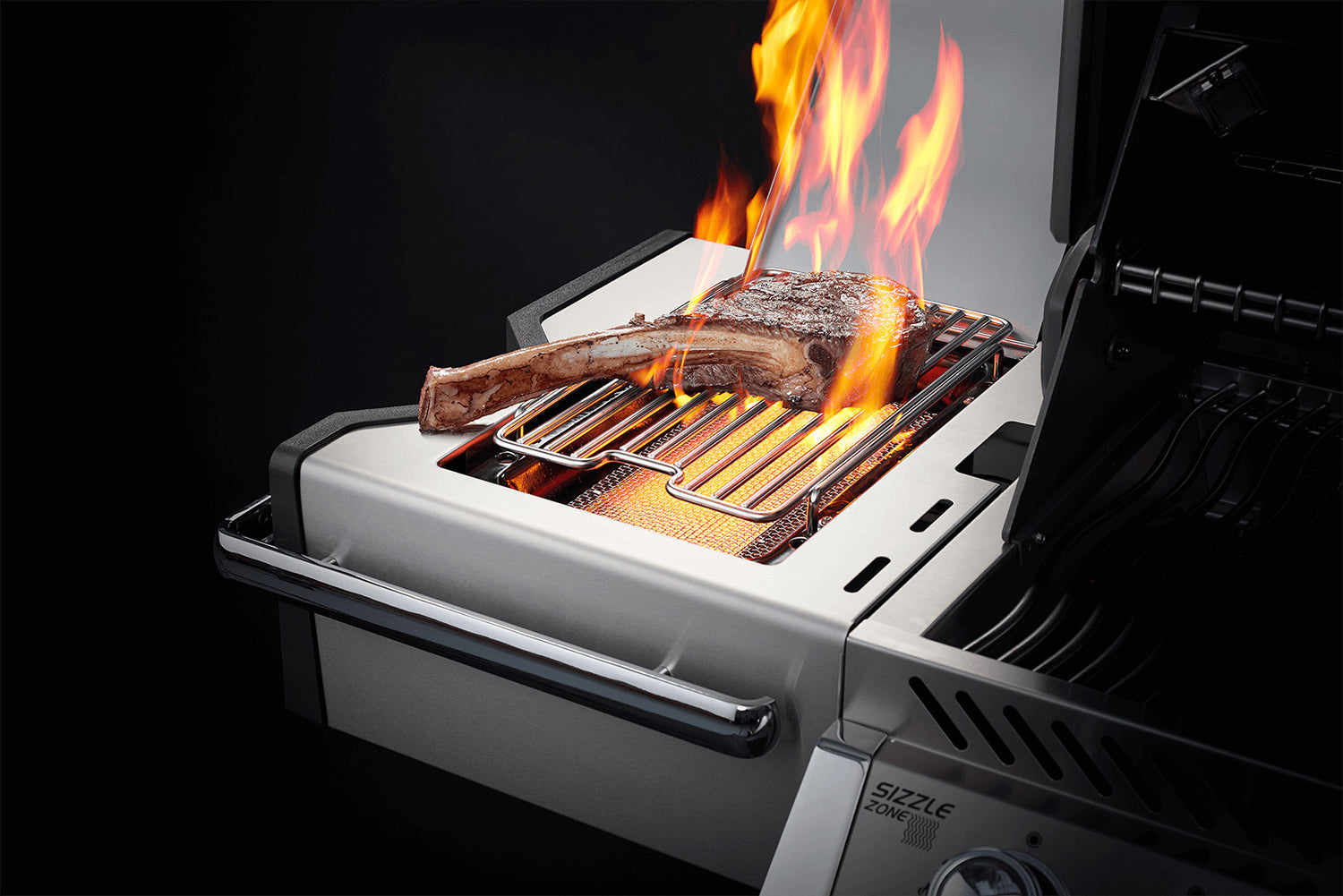 Sidebrenner med infrarød keramisk element på Gassgrill Prestige PRO 665 rustfritt stål med dreiespidd 2025 - Napoleon