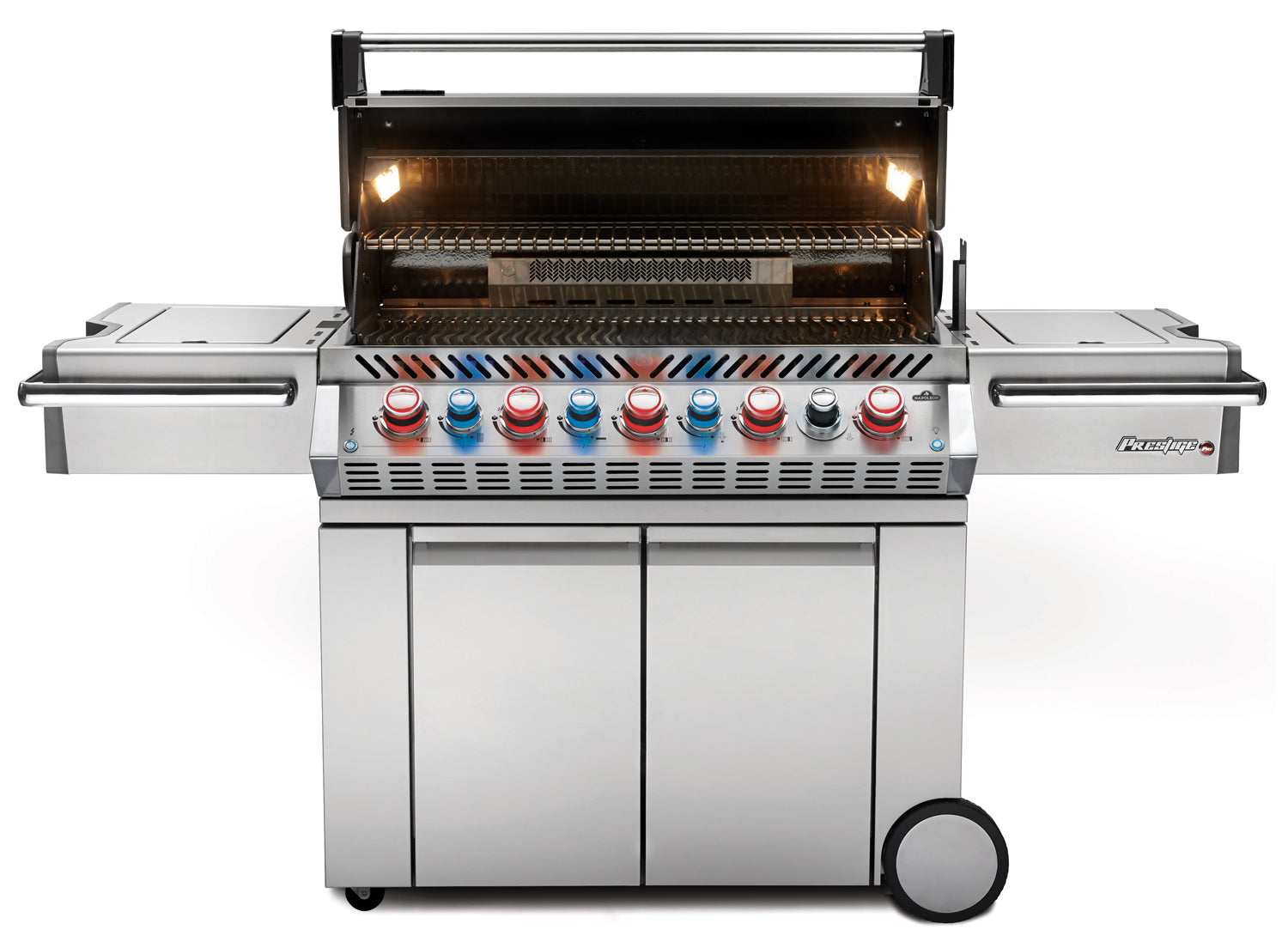 Bakside av Gassgrill Prestige PRO 665 rustfritt stål med dreiespidd 2025 - Napoleon