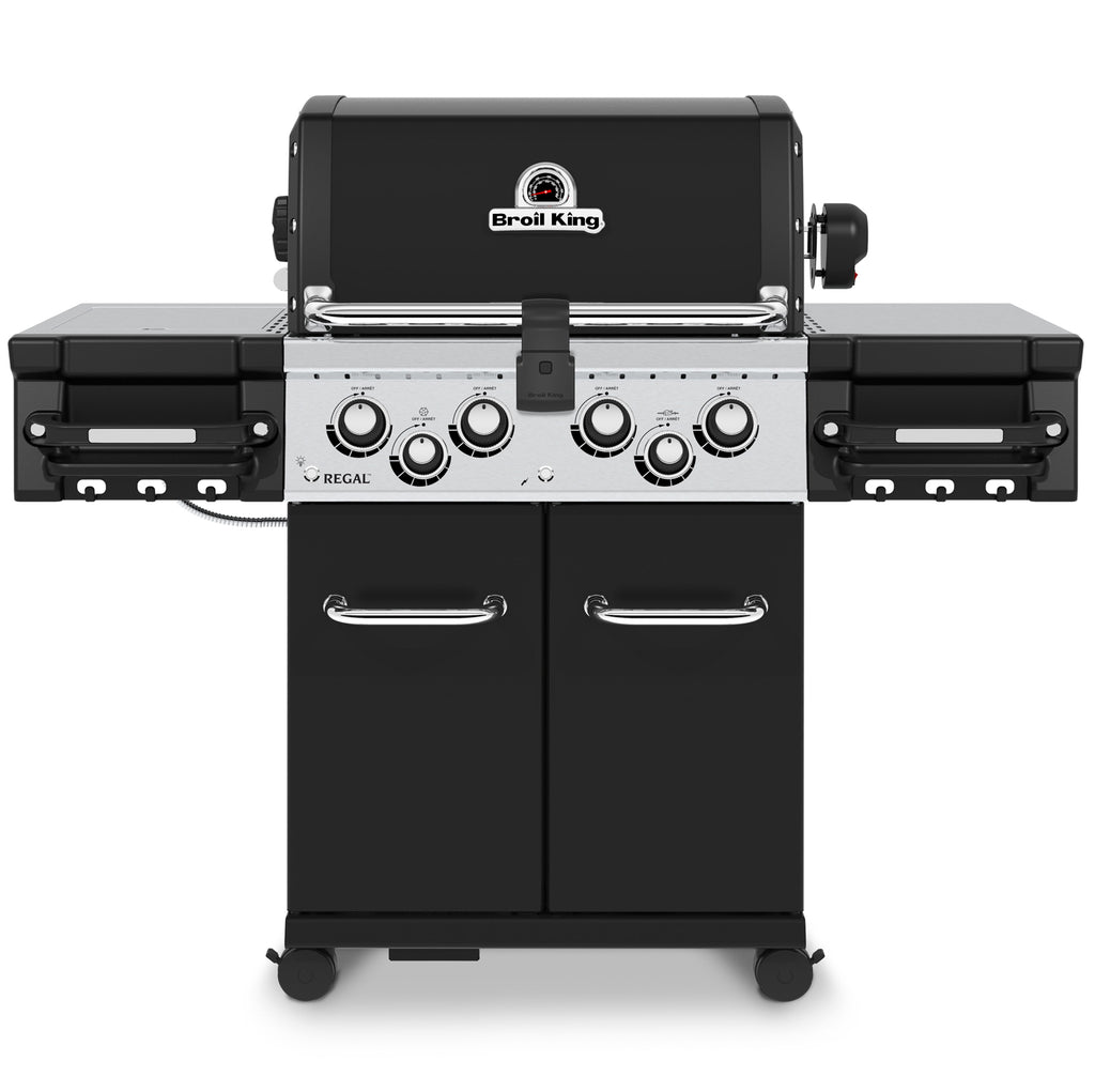 Gassgrill Regal 490 Black 4 brennere med dreiespidd forfra