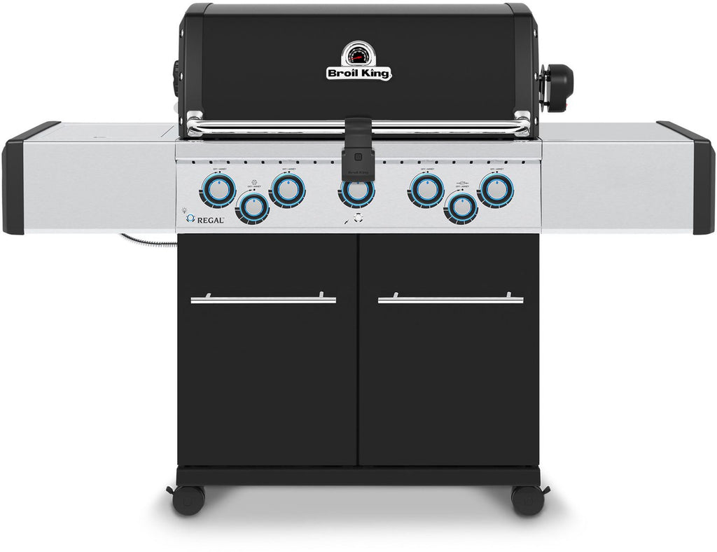 Gassgrill Regal 590 Black 5 brennere med dreiespidd forfra