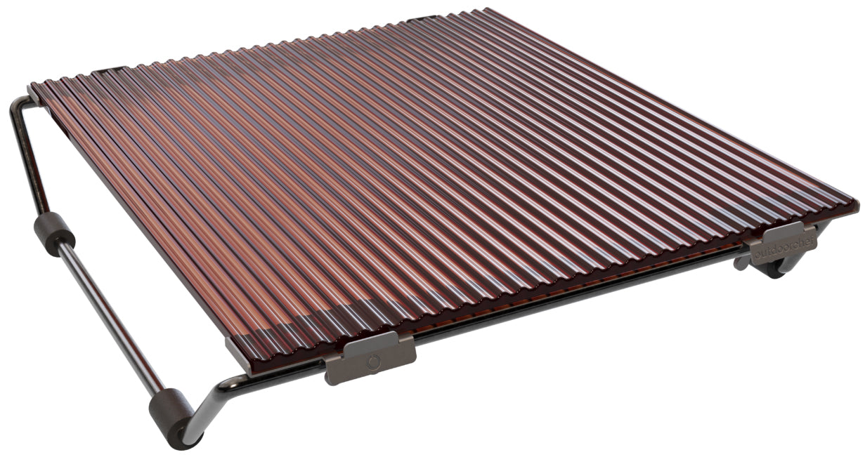 Nærbilde av Blazinglas infrarød sidebrenner på Gassgrill Regal Q 490 IR Smart Grill iQue