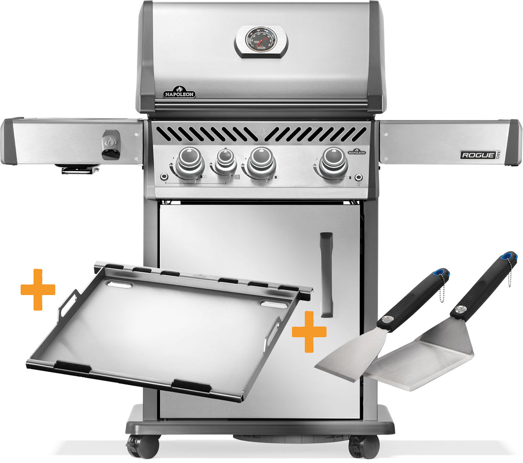 Gassgrill Rogue PRO 425 rustfritt stål inkl. plancha forfra