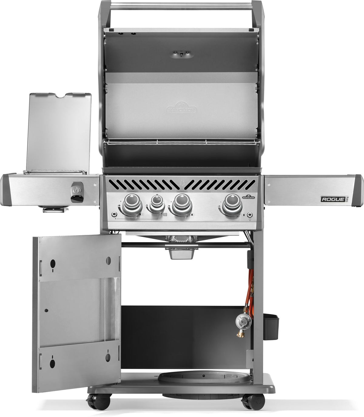 Gassgrill Rogue PRO 425 rustfritt stål inkl. plancha med uttrekkbar fettoppsamler