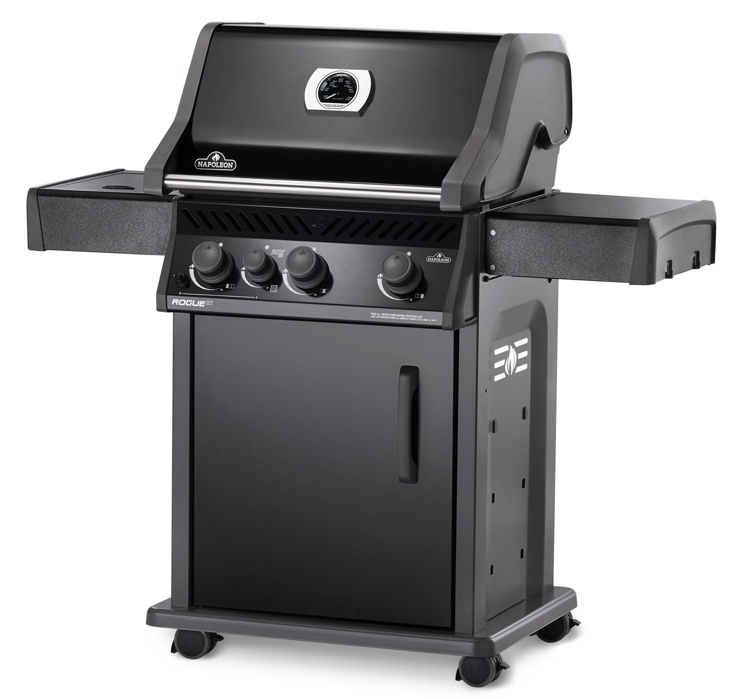 Gassgrill Rogue XT 425 all black med Sizzle Zone bakside
