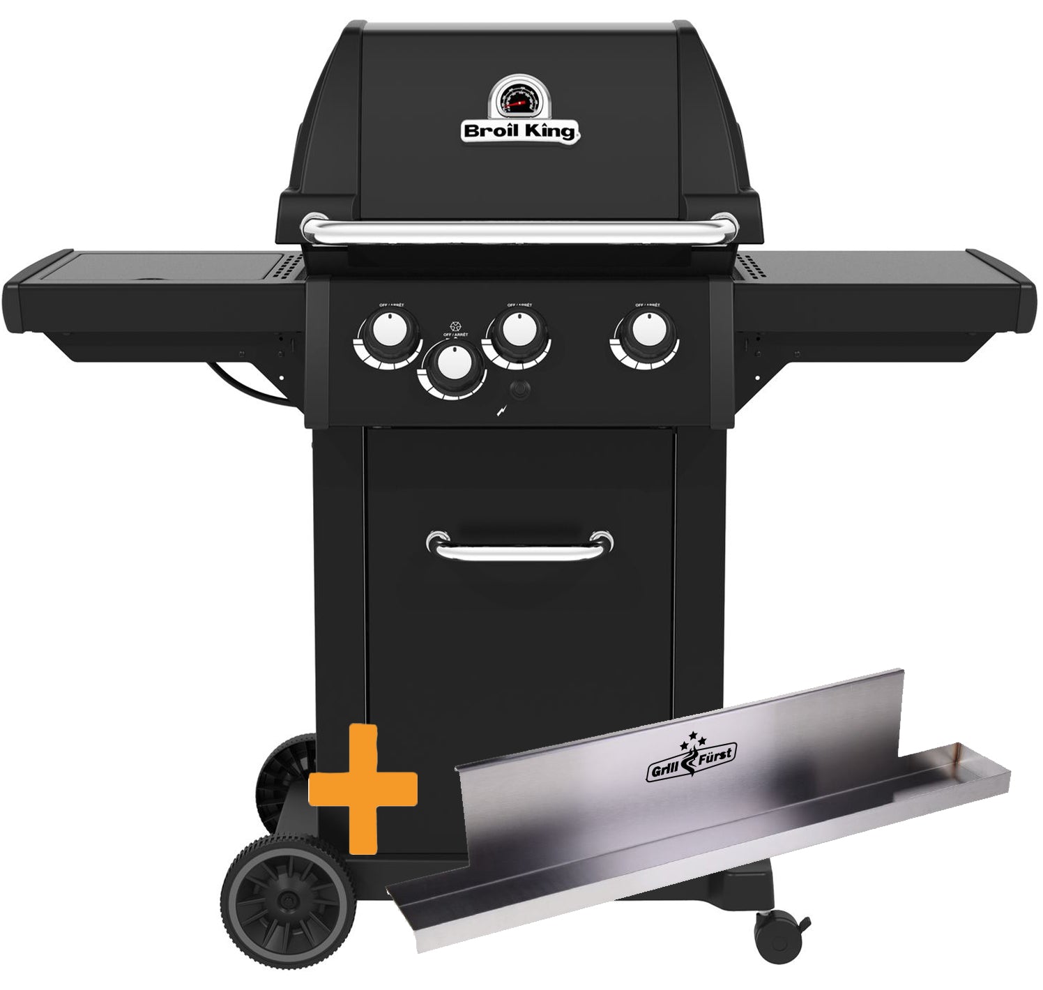 Gassgrill Royal 340 Shadow 3 brennere med sidebrenner forfra