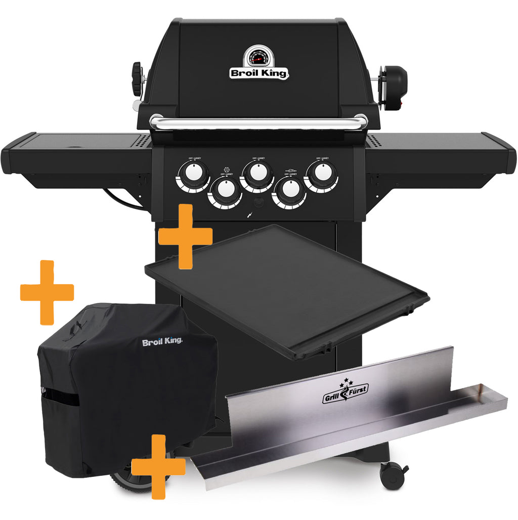 Gassgrill Royal 390 Shadow med grilltrekk forfra