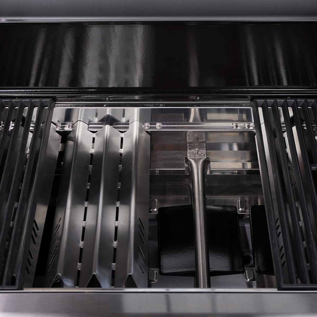 Termometer i lokket på Gassgrill S-301 Pro rustfritt stål 3 brennere sidebrenner