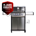 Gassgrill S-301 Pro rustfritt stål 3 brennere sidebrenner forfra