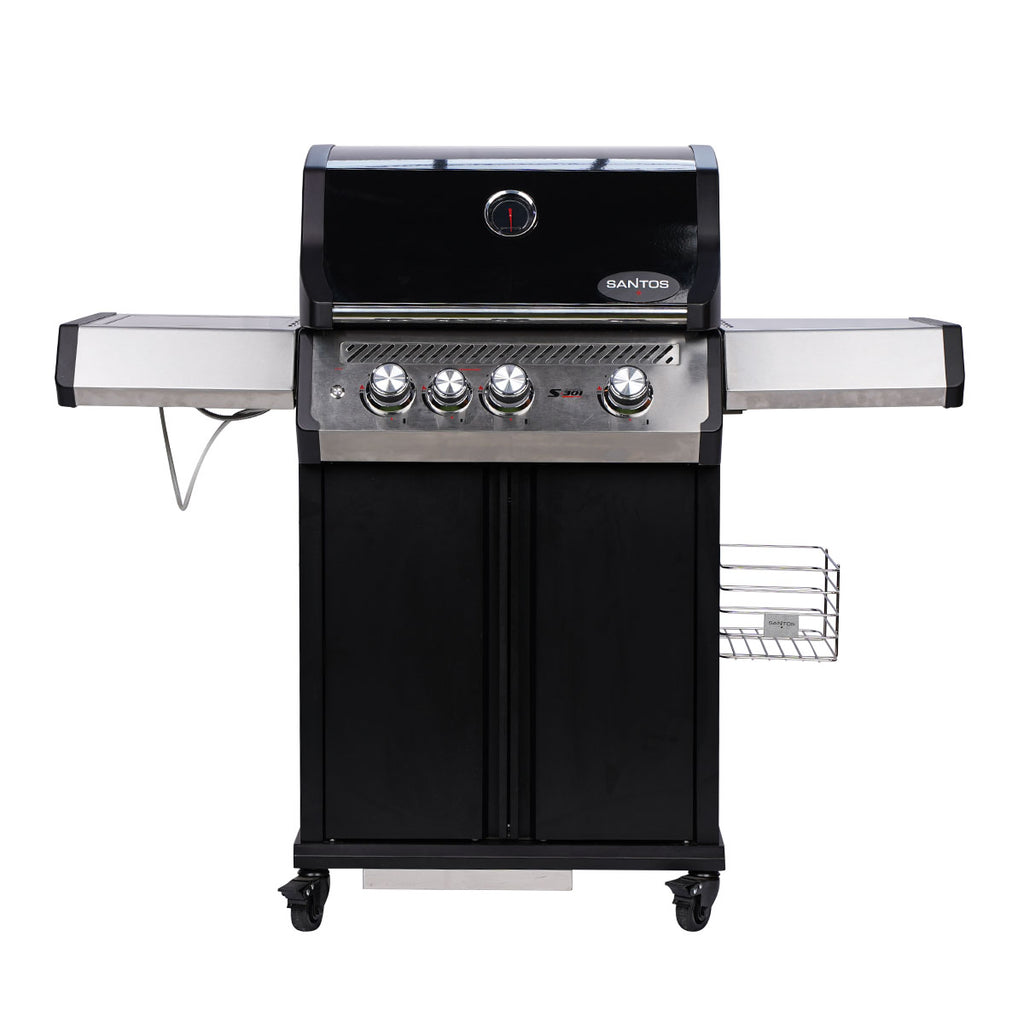 Oversiktsbilde av Gassgrill S-301 Pro svart 3 brennere sidebrenner