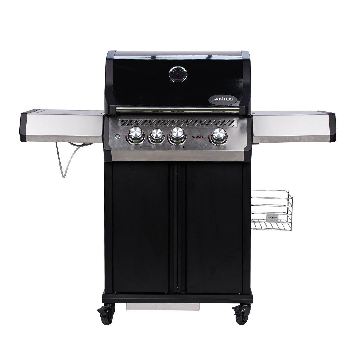 Sidebrenner på Gassgrill S-301 Pro svart 3 brennere sidebrenner detalj