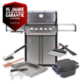 Gassgrill S-318 Pro rustfritt stål 3 brennere bakbrenner forfra