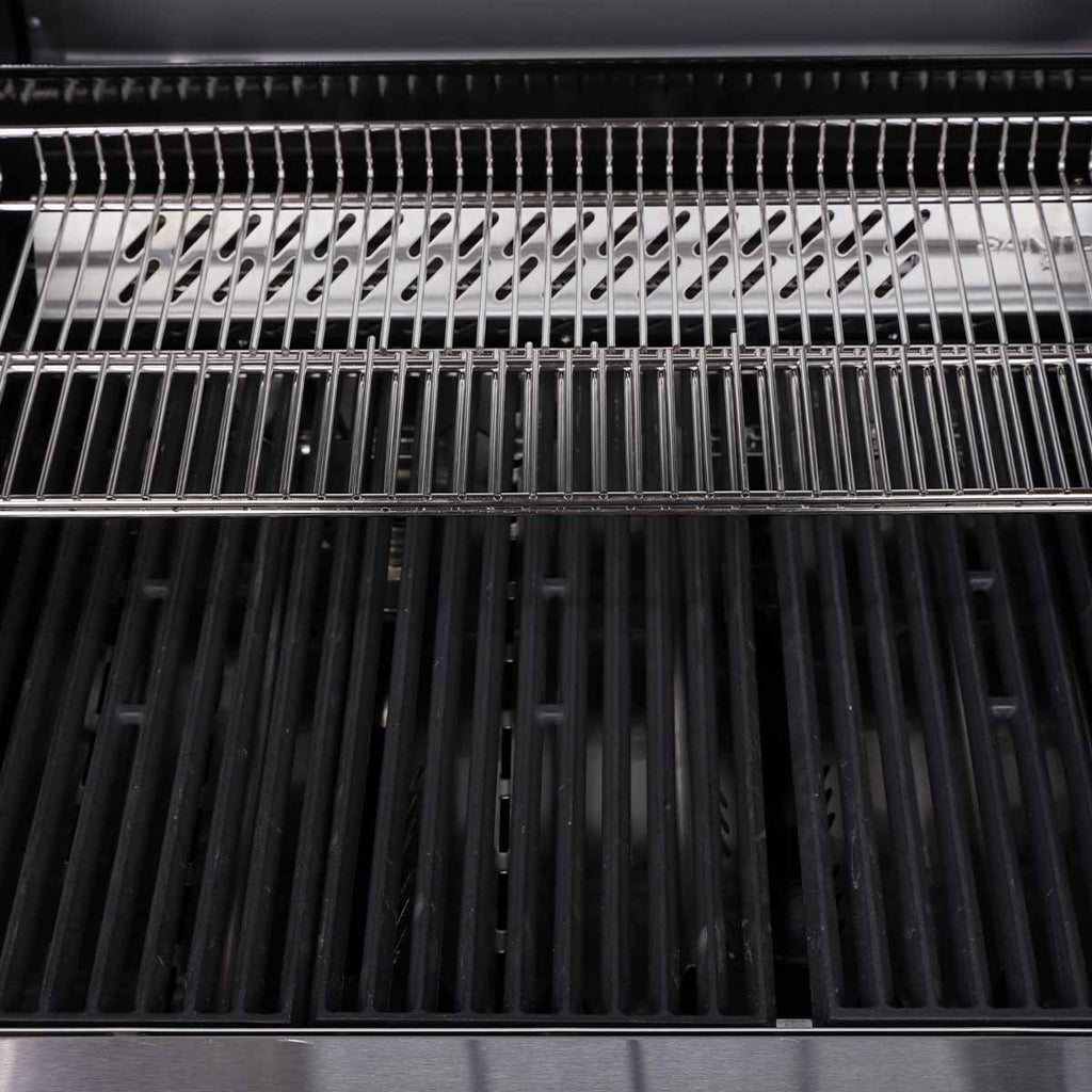 Gassgrill S-318 Pro rustfritt stål 3 brennere bakbrenner varmeelementer
