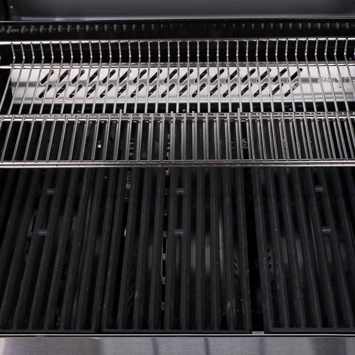 Gassgrill S-318 Pro rustfritt stål 3 brennere bakbrenner varmeelementer