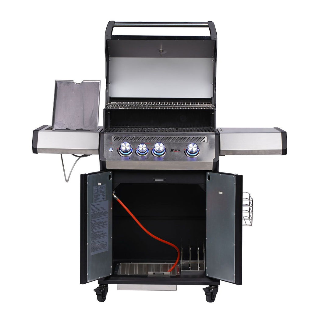 Gassgrill S-318 Pro 3 brennere med sidebrenner og bakbrenner - SANTOS