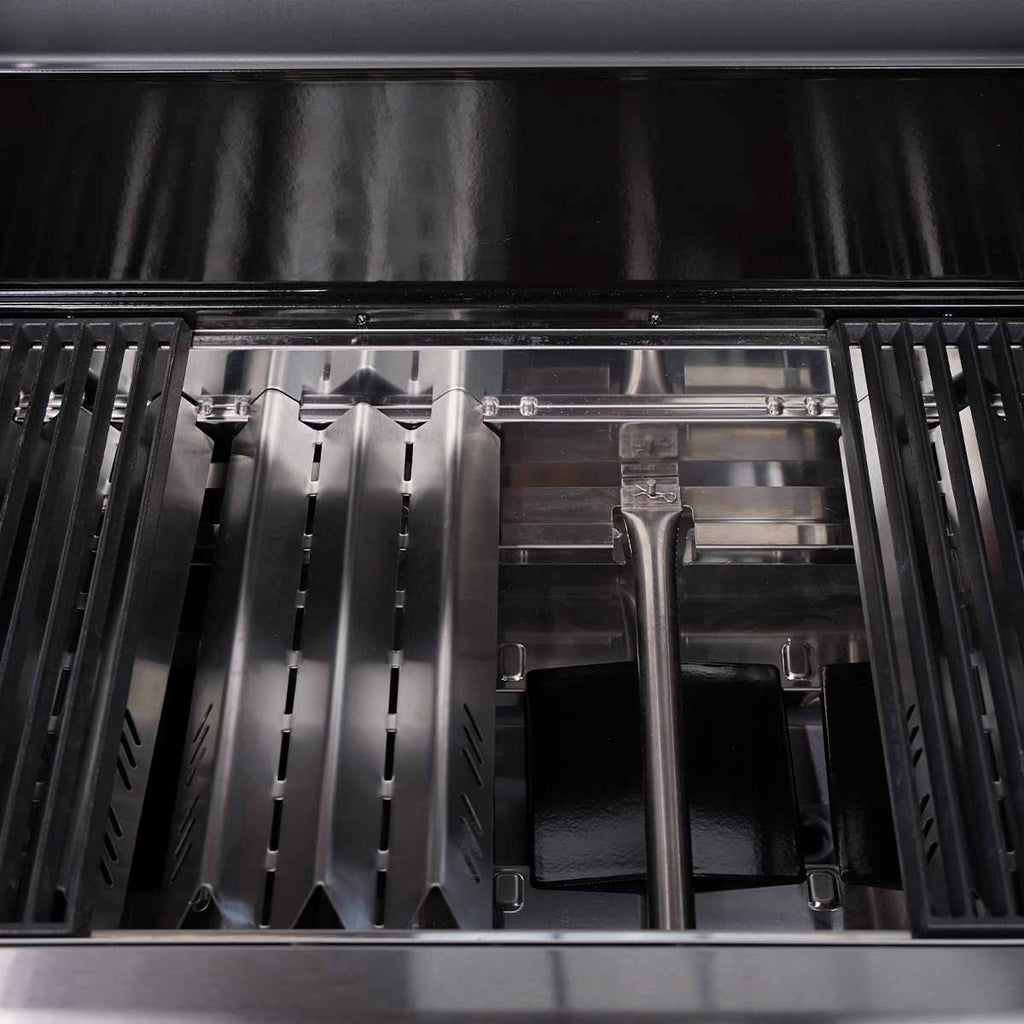Gassgrill S-401 Pro rustfritt stål 4 brennere sidebrenner varmeholdingsrist