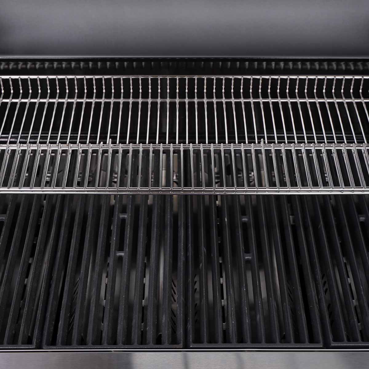 Gassflaskeholder på Gassgrill S-401 Pro svart med sidebrenner 4 brennere - SANTOS