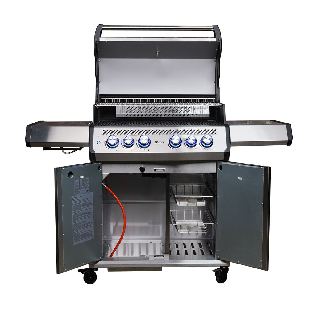 Gassgrill S-418 Pro TST rustfritt stål bakside