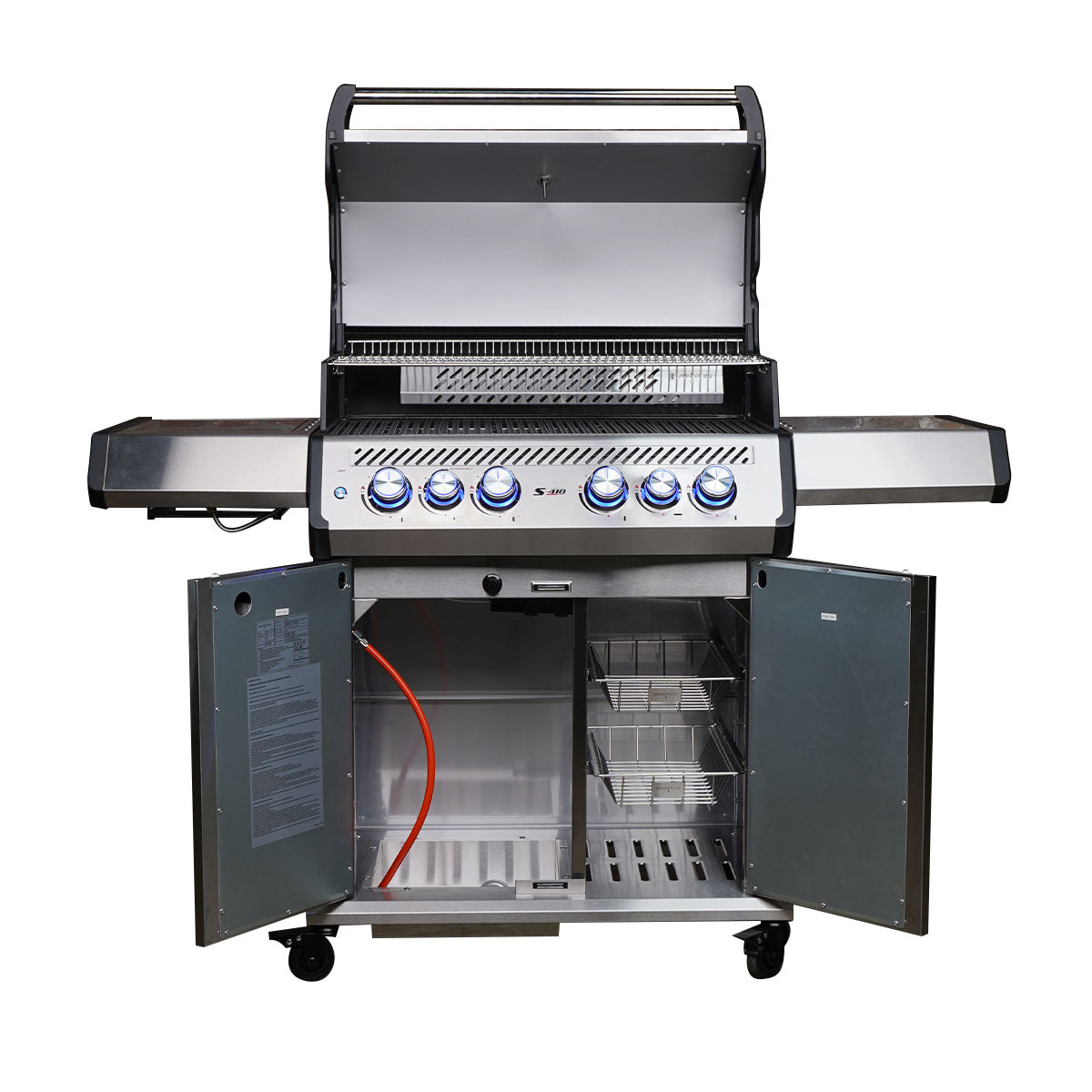 Gassgrill S-418 Pro TST rustfritt stål bakside