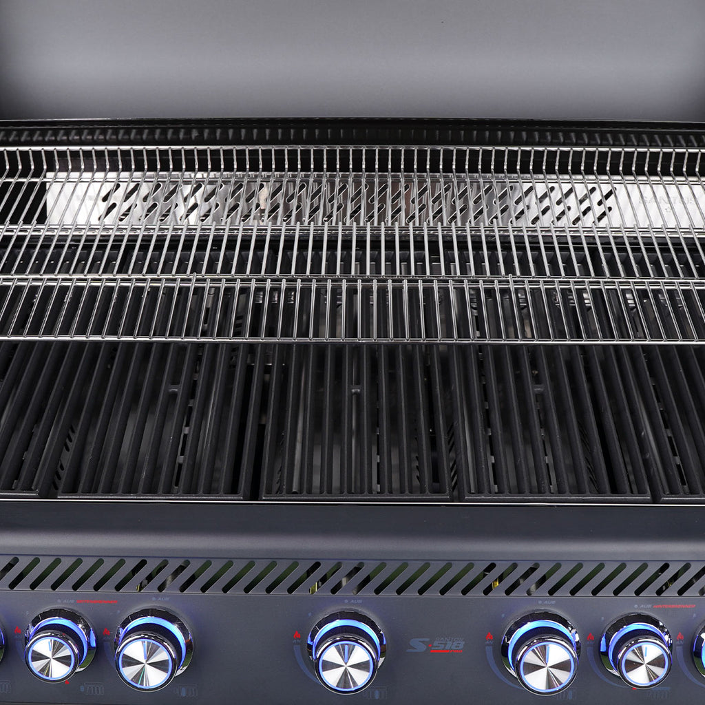Gassgrill S-518 PRO All Black 5 brennere sidebrenner bakbrenner - SANTOS
