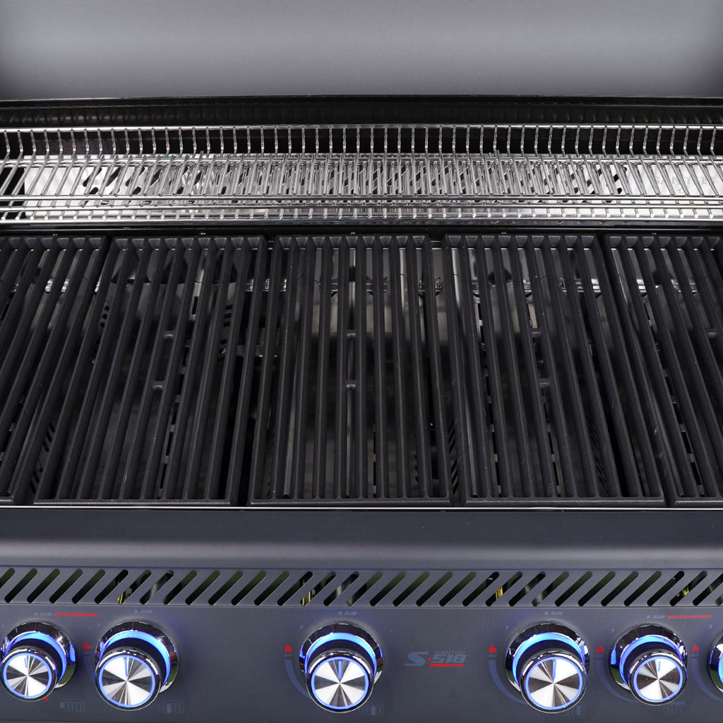 Gassgrill S-518 PRO All Black 5 brennere sidebrenner bakbrenner - SANTOS