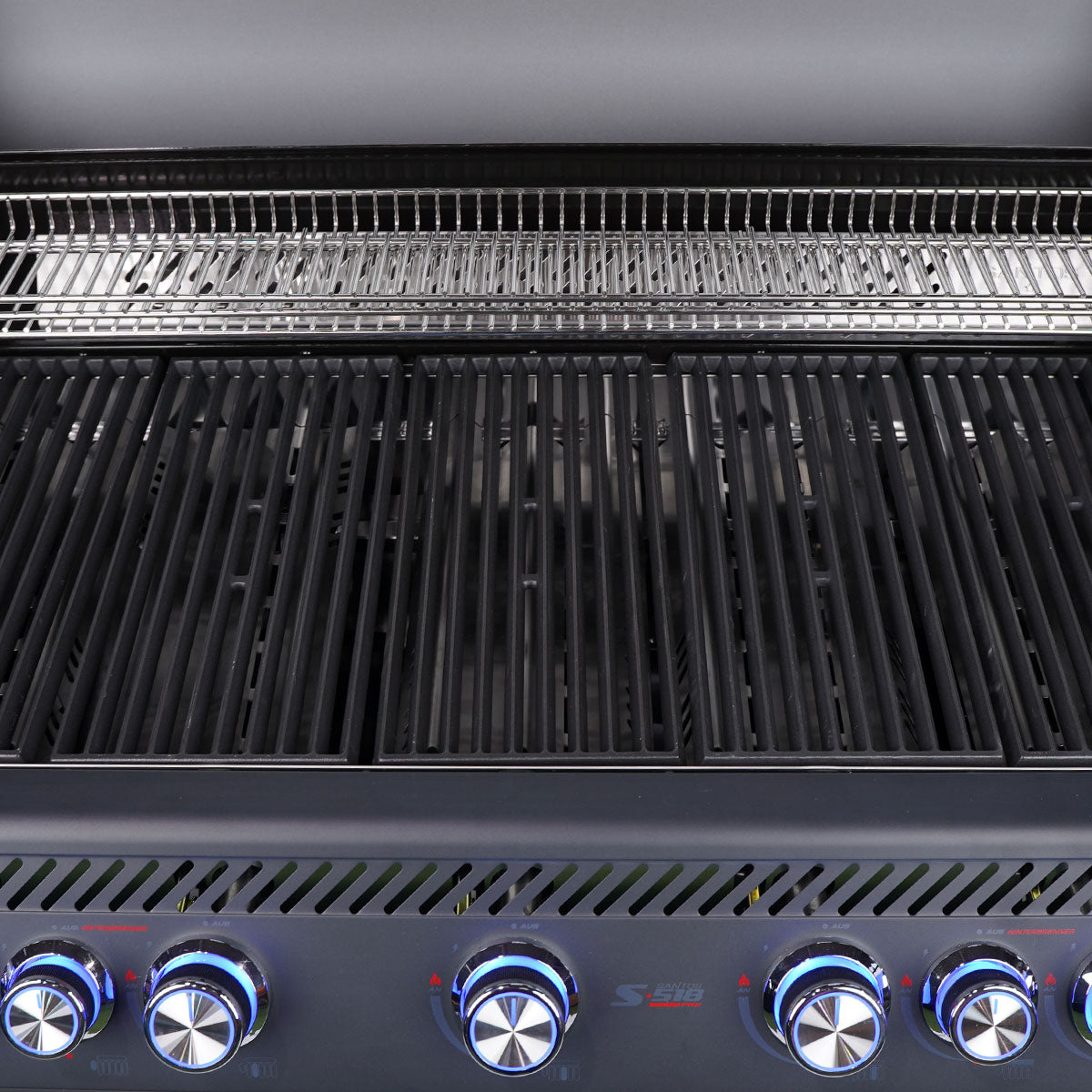 Gassgrill S-518 PRO All Black 5 brennere sidebrenner bakbrenner - SANTOS