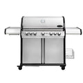 Gassgrill S-518 Pro rustfritt stål 5 brennere bakbrenner forfra