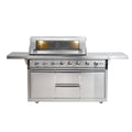 Gassgrill SANTOS P-618 6 brennere sidebrenner bakbrenner rustfritt stål forfra