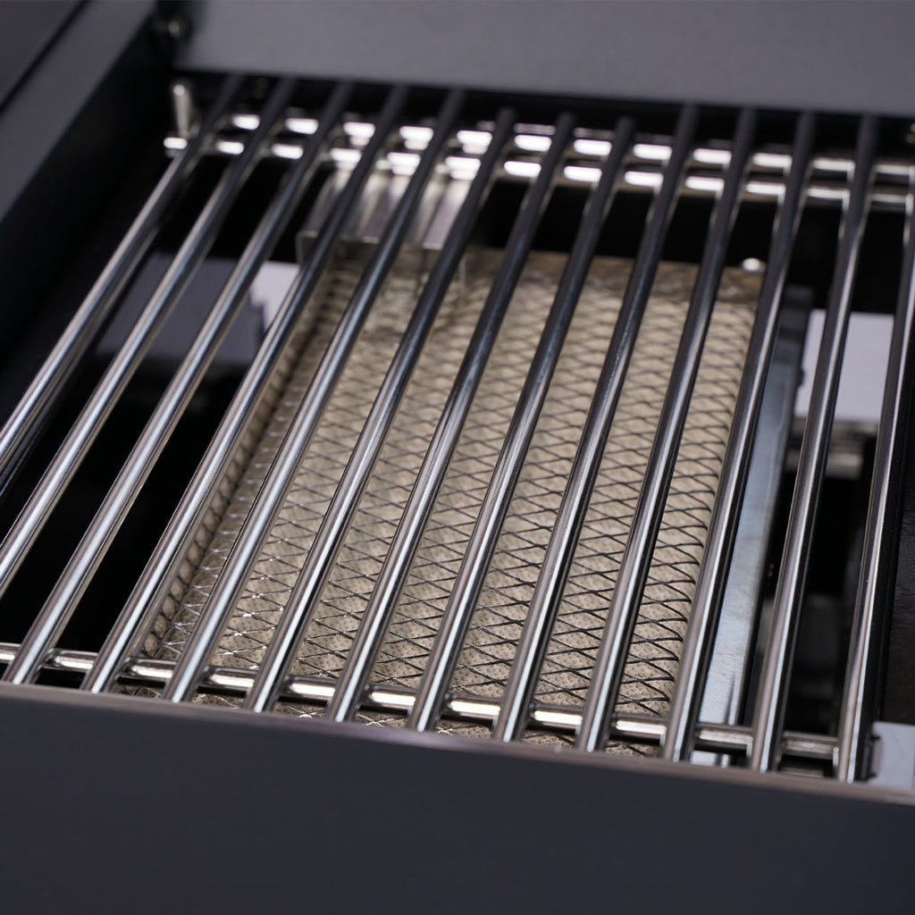 Gassgrill Santos S-518 PRO All Black 5 brennere støpejernsrist varmeholderist